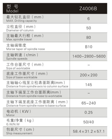 Z4006B工業(yè)臺鉆