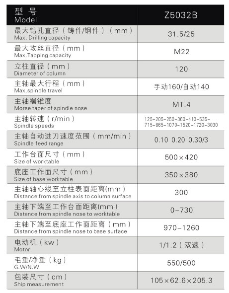 Z5032B自動(dòng)進(jìn)刀鉆床